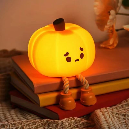 🎃 Cute Pumpkin Night Light – Rechargeable & Adjustable ✨