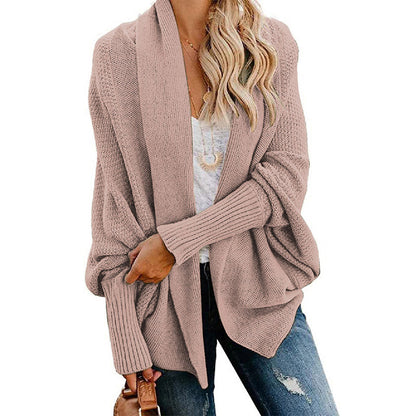 💖 Vrouwelijke Batwing Kabel Gebreide Oversized Cardigan 🧥 Cozy & Stijlvol voor Herfst & Winter 🍂❄️